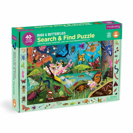 Search & Find Bugs & Butterflies 64 Piece Puzzle