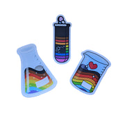 Rainbow Chemistry Glassware Stickers