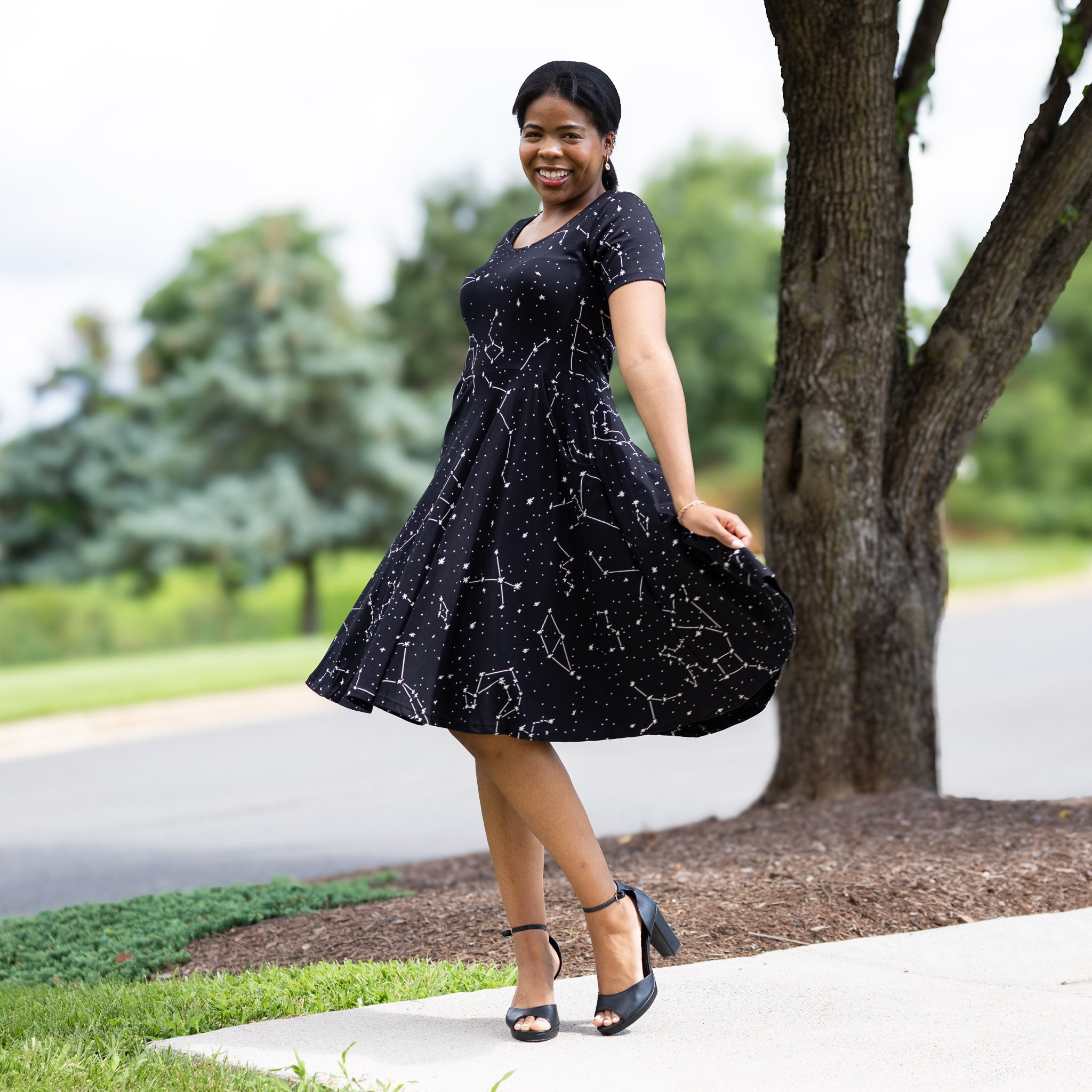 Constellations Glow-In-The-Dark Twirl Dress