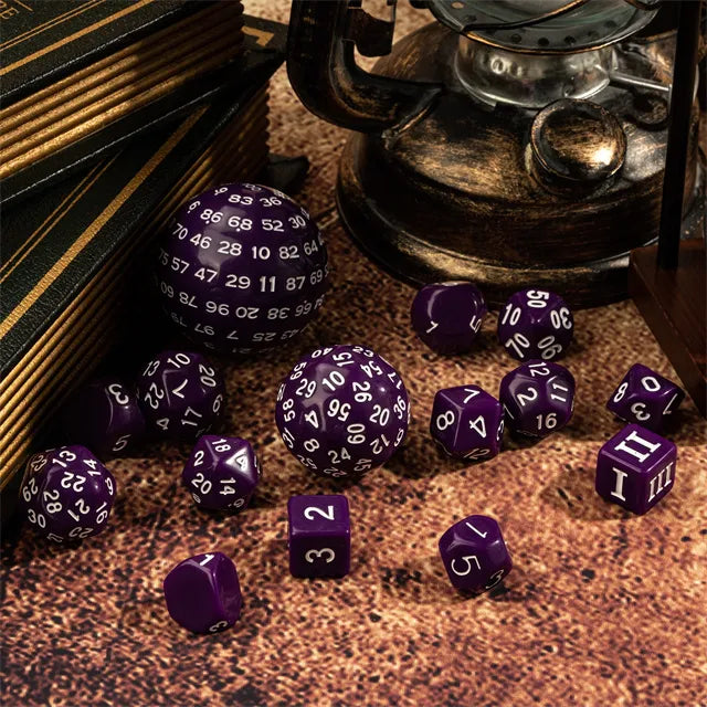 15 Piece Purple Dice Set