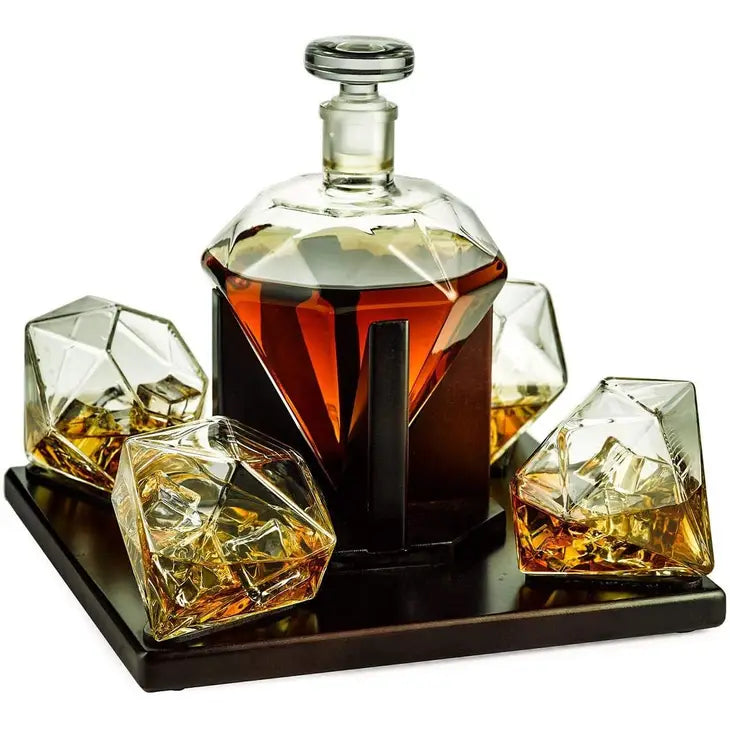 Diamond Whiskey Decanter Set