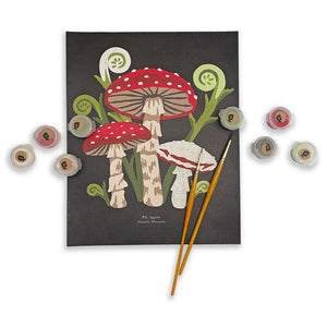 Fly Agaric Mushrooms Paint-by-Number Kit