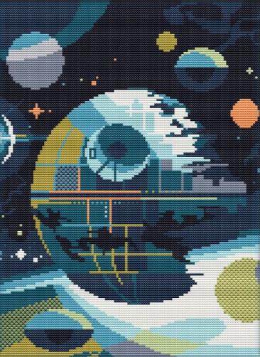 Sci-Fi Space Station Cross Stitch Kit