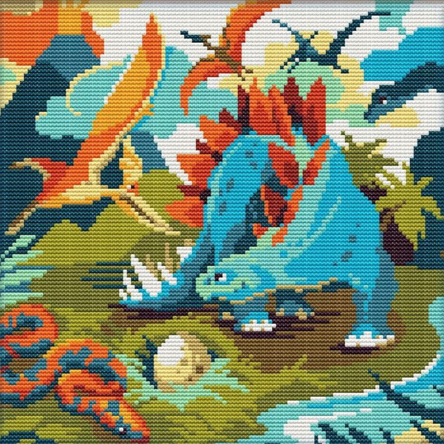 Dino Park Cross Stitch Kit