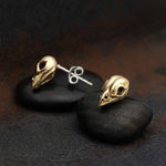 Sparrow Skull Post Earrings