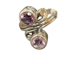 Amethyst Double Stone Ring $70.00