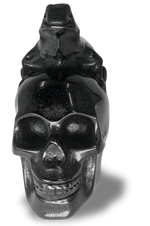 Obsidian Skull with Reptile Sculpture $80.00