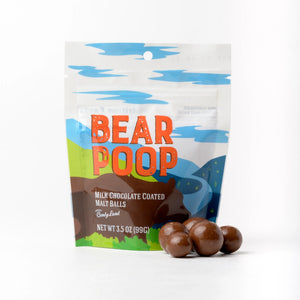 Bear Poop: Chocolate Covered Malt Balls