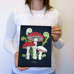 Fly Agaric Mushrooms Paint-By-Number Kit