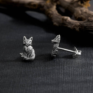 Sitting Fox Post Earrings