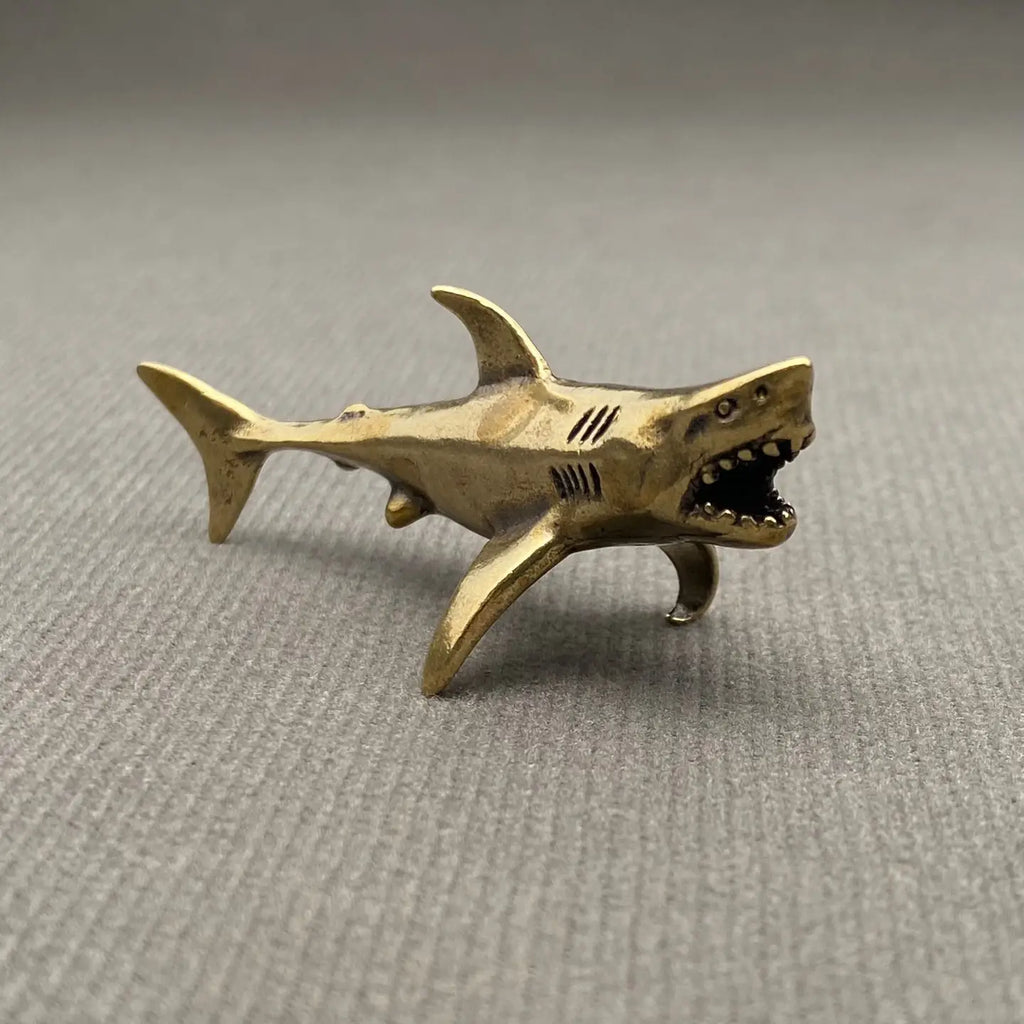 Brass Megalodon Figurine