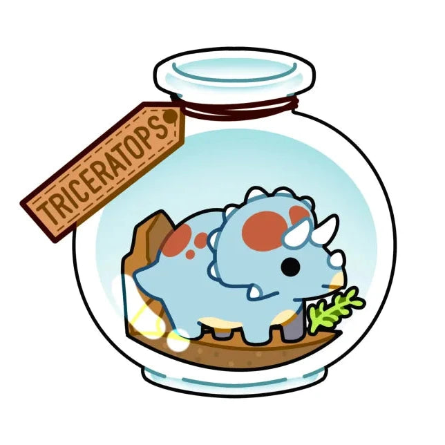 Triceratops in a Jar Sticker