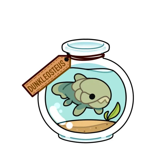 Dunkleosteus in a Jar Sticker