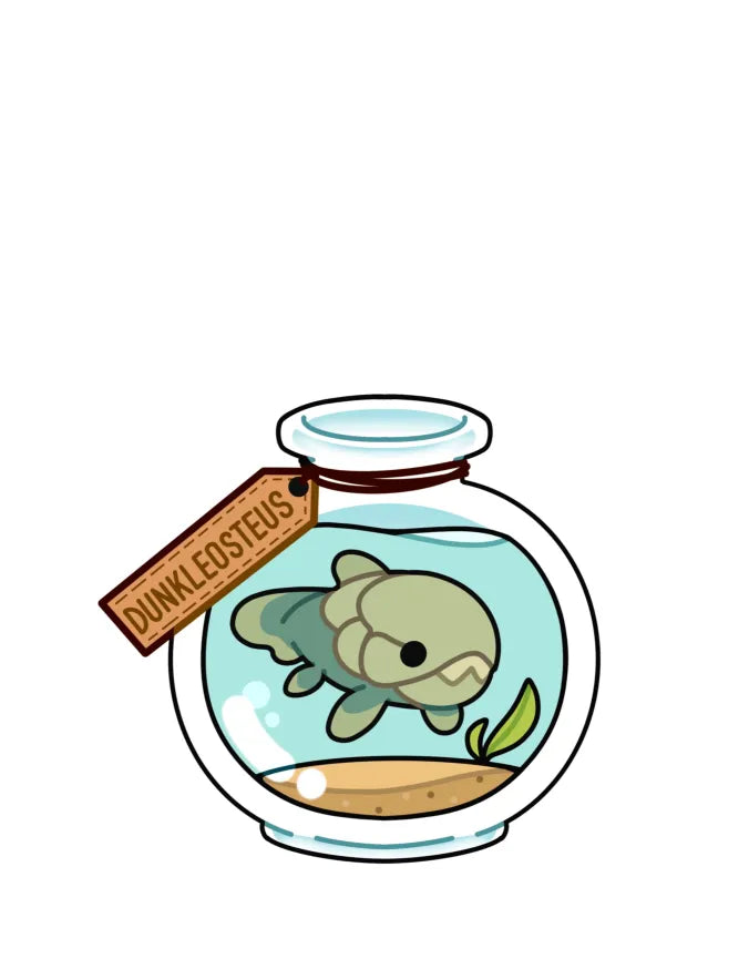 Dunkleosteus in a Jar Sticker