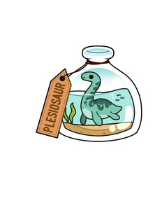 Plesiosaur in a Jar Sticker