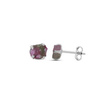 Watermelon Tourmaline Stud Earrings