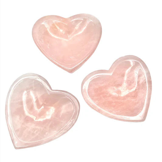 Aura Rose Quartz Heart Dish $30.00