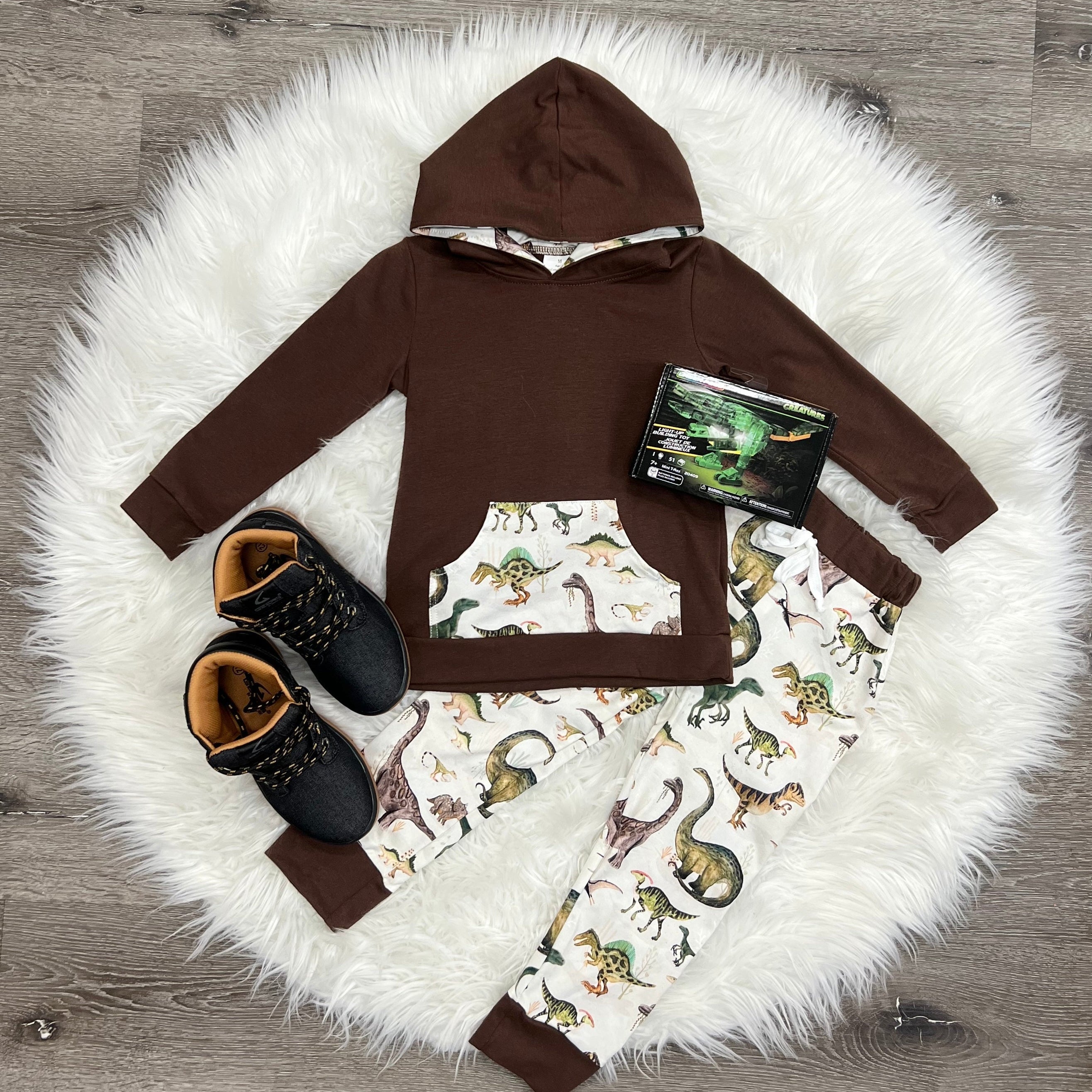Brown Dino Set