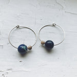 Earth and Moon Jasper Hoop Earrings