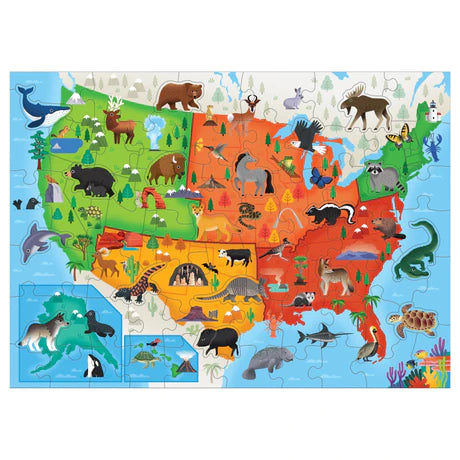 Little Park Ranger National Parks Map of the U.S. 70 Piece Puzzle