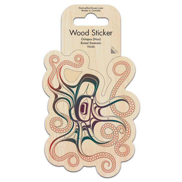 Octopus Wood Sticker
