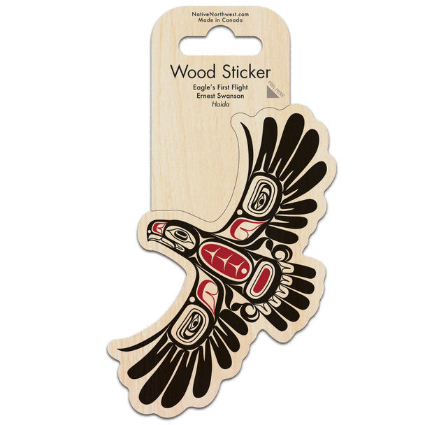 Eagle's First Flight Wood Sticker