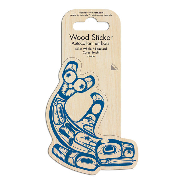 Whale Wood Sticker