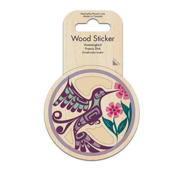 Hummingbird Wood Sticker