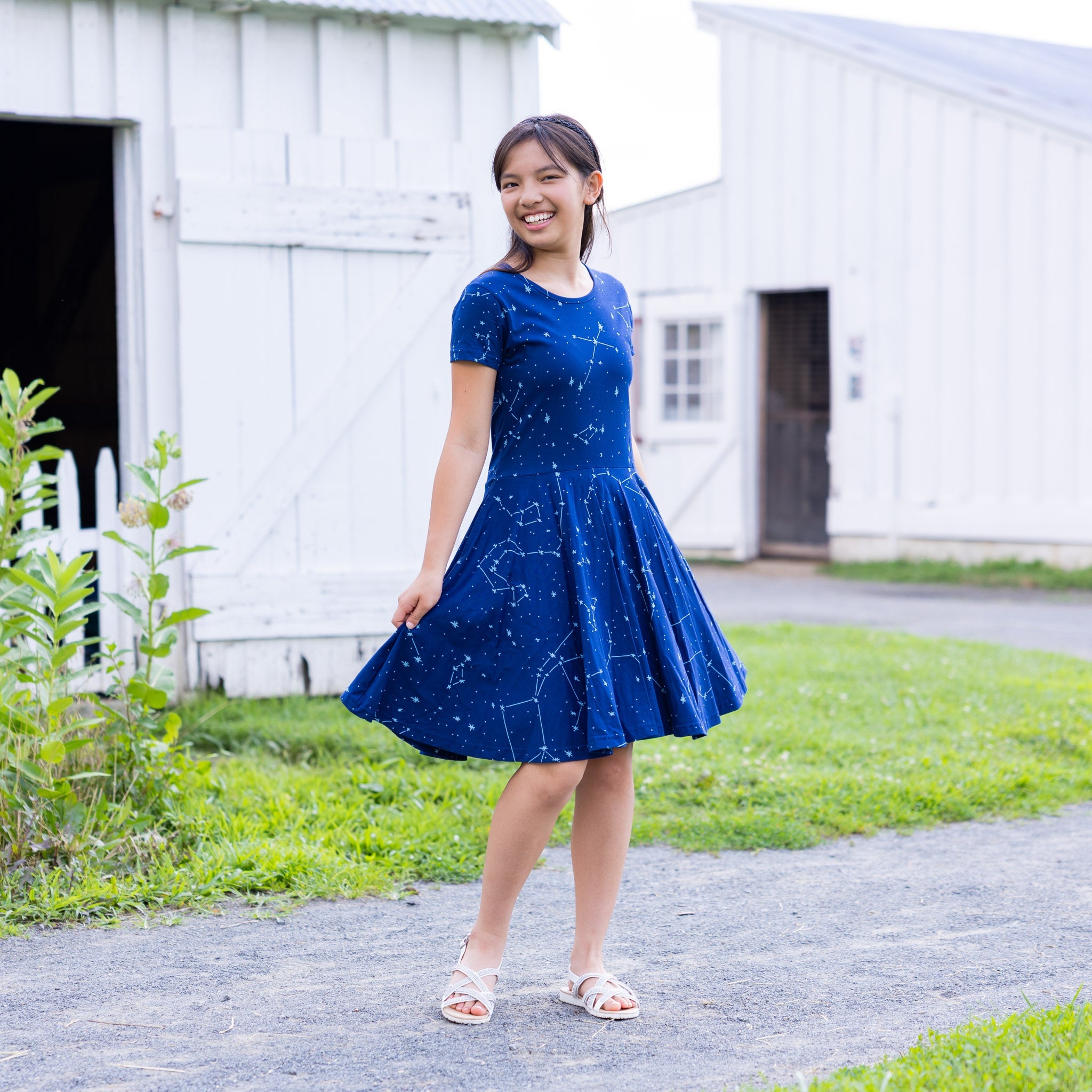 Constellations Glow-In-The-Dark Kids Dress