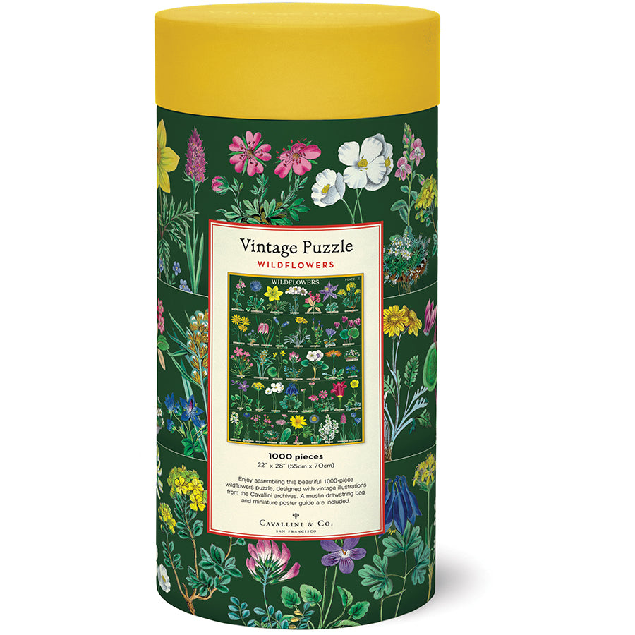 Wildflowers Green Vintage 1000 Puzzle