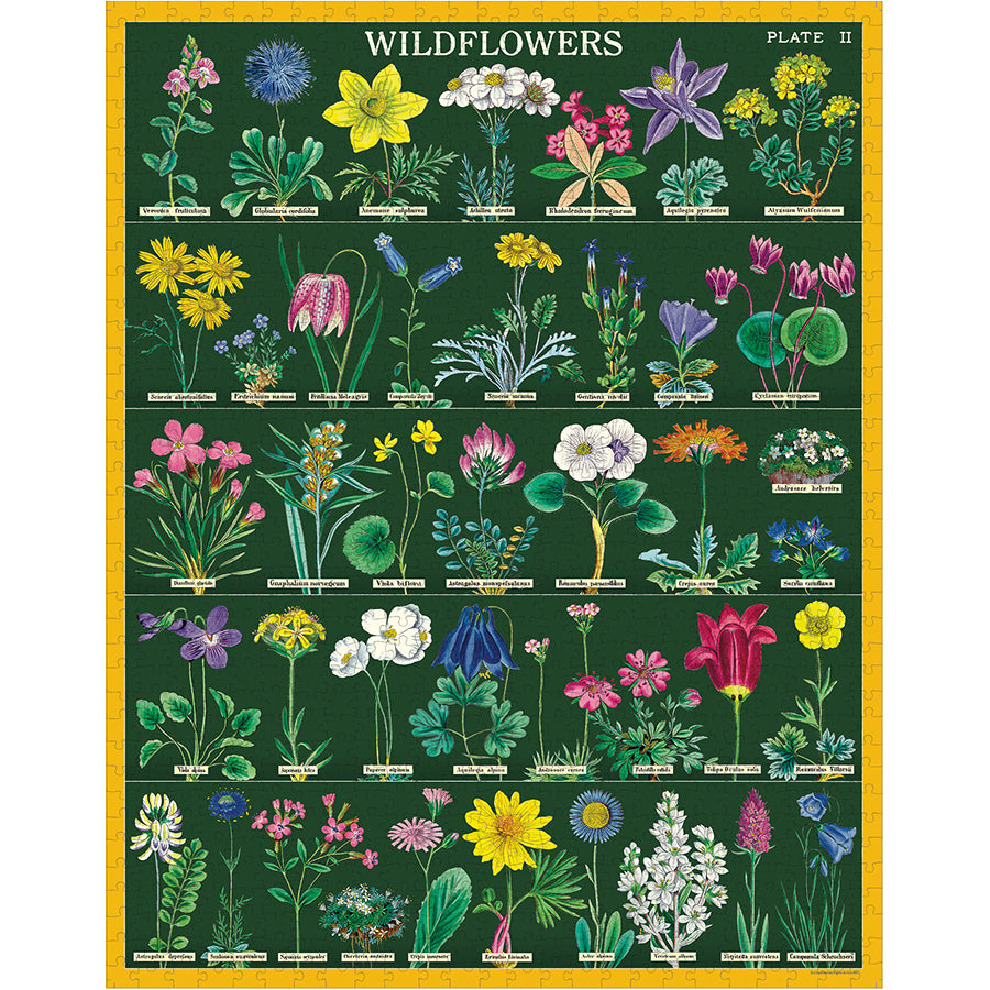 Wildflowers Green Vintage 1000 Puzzle