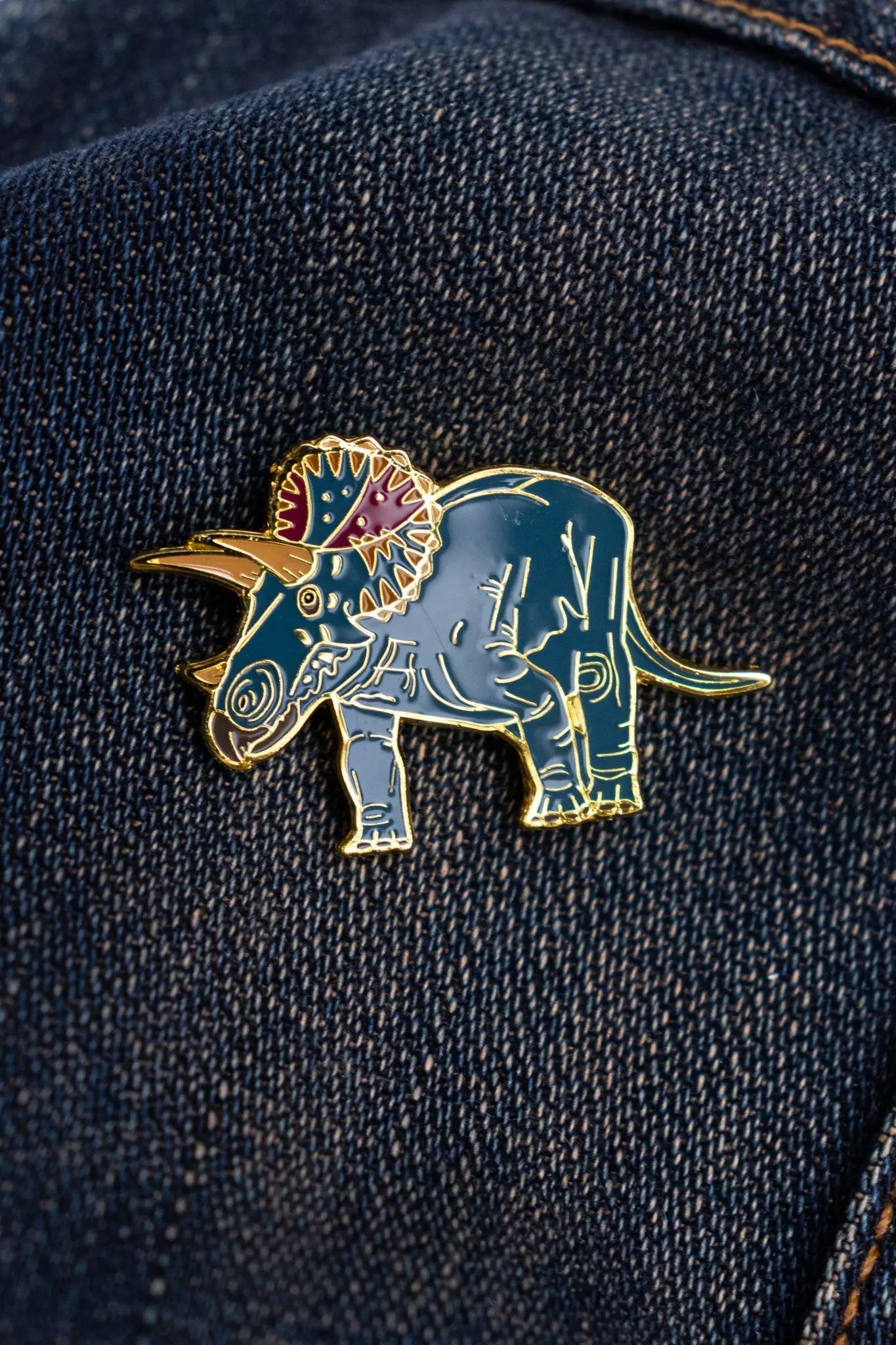 Triceratops Enamel Pin