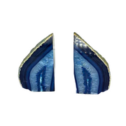Dyed Agate Geode Bookends