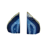 Dyed Agate Geode Bookends
