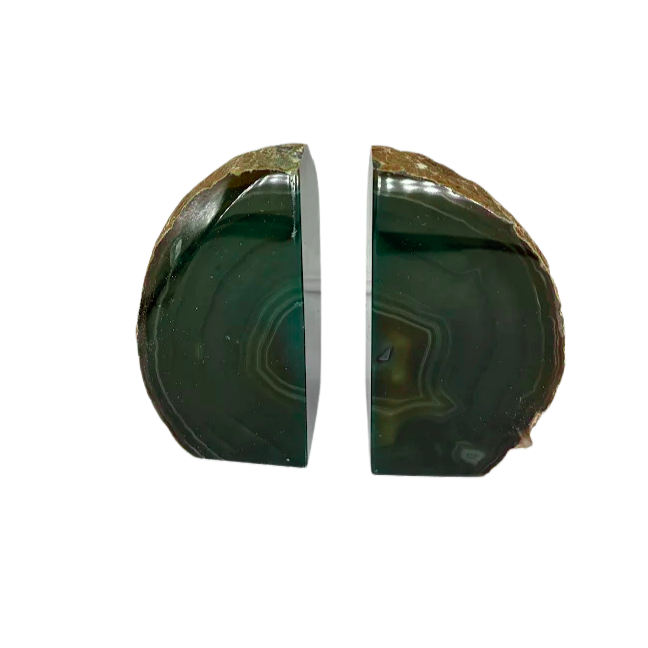 Dyed Agate Geode Bookends
