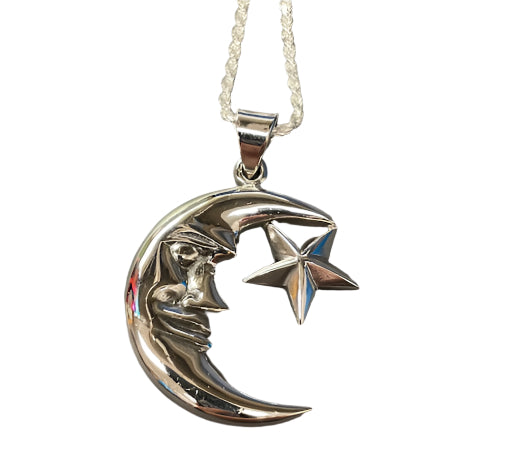 Moon and Star Necklace $45.00