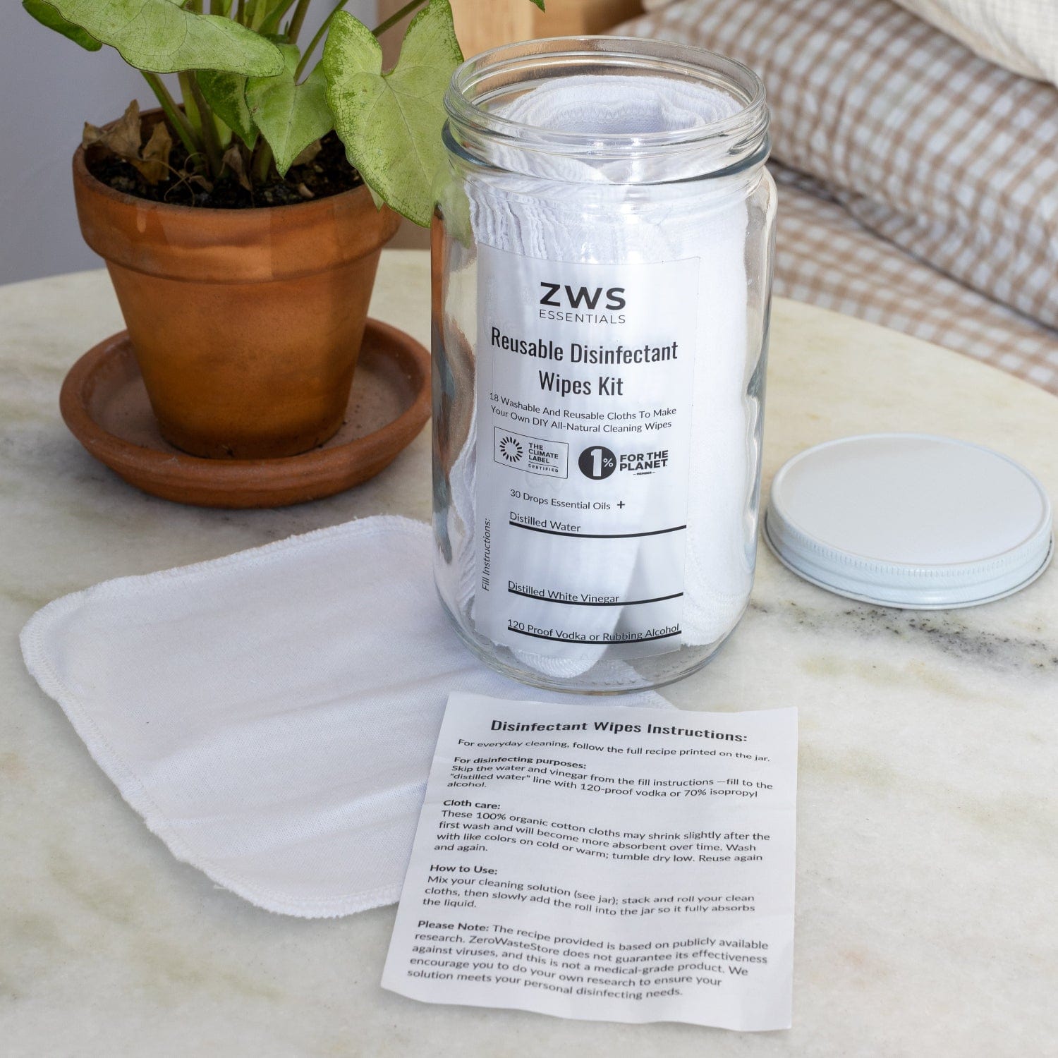 Reusable Disinfectant Wipes DIY Kit
