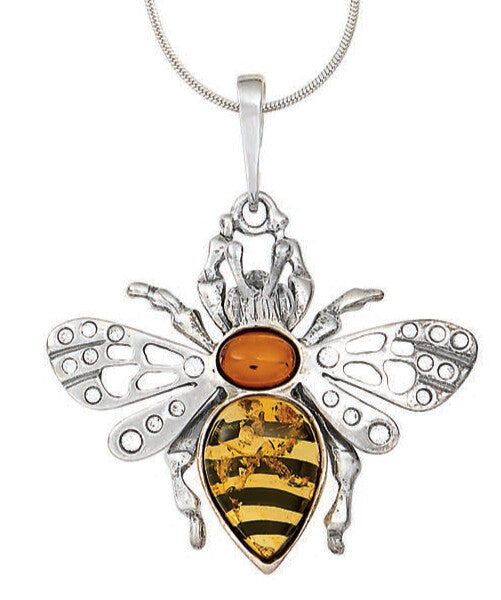 Amber Honeybee Necklace