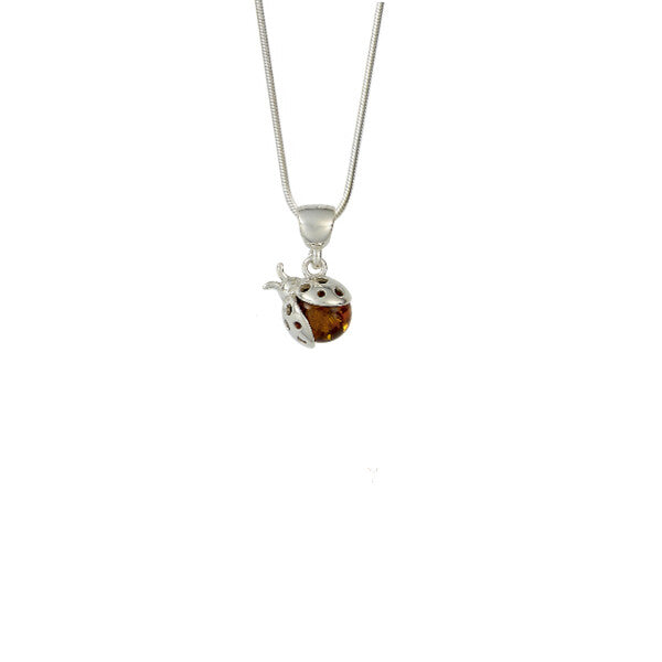 Amber Ladybug Necklace