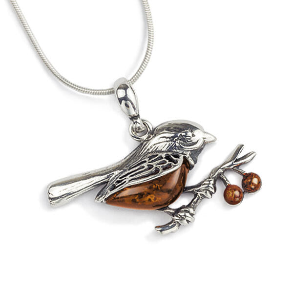 Amber Bird Necklace