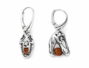 Amber T-rex Earrings $80.00