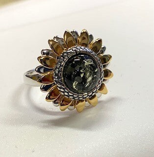 Sunflower Amber Ring