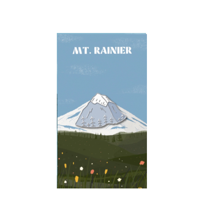 Mt. Rainier National Parks Enamel Pin