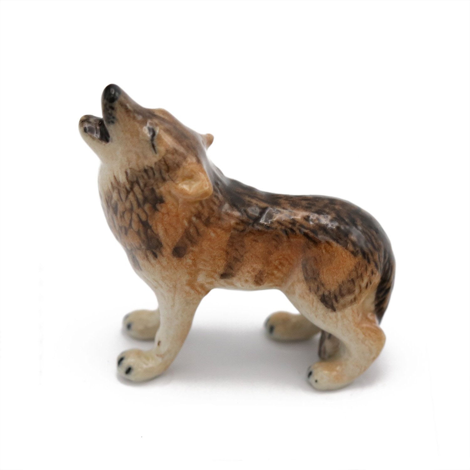 Howling Wolf Porcelain Miniature