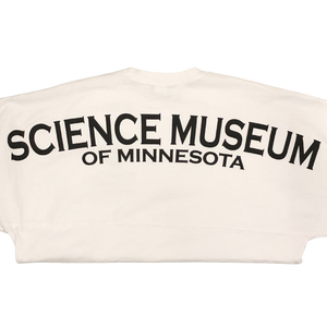 Science Museum of Minnesota White Long-Sleeve Logo Shirt (Adult)