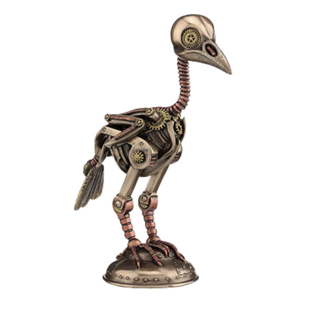 Steampunk Crow Skeleton Figurine