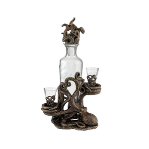 Steampunk Octopus Spirit Decanter Set