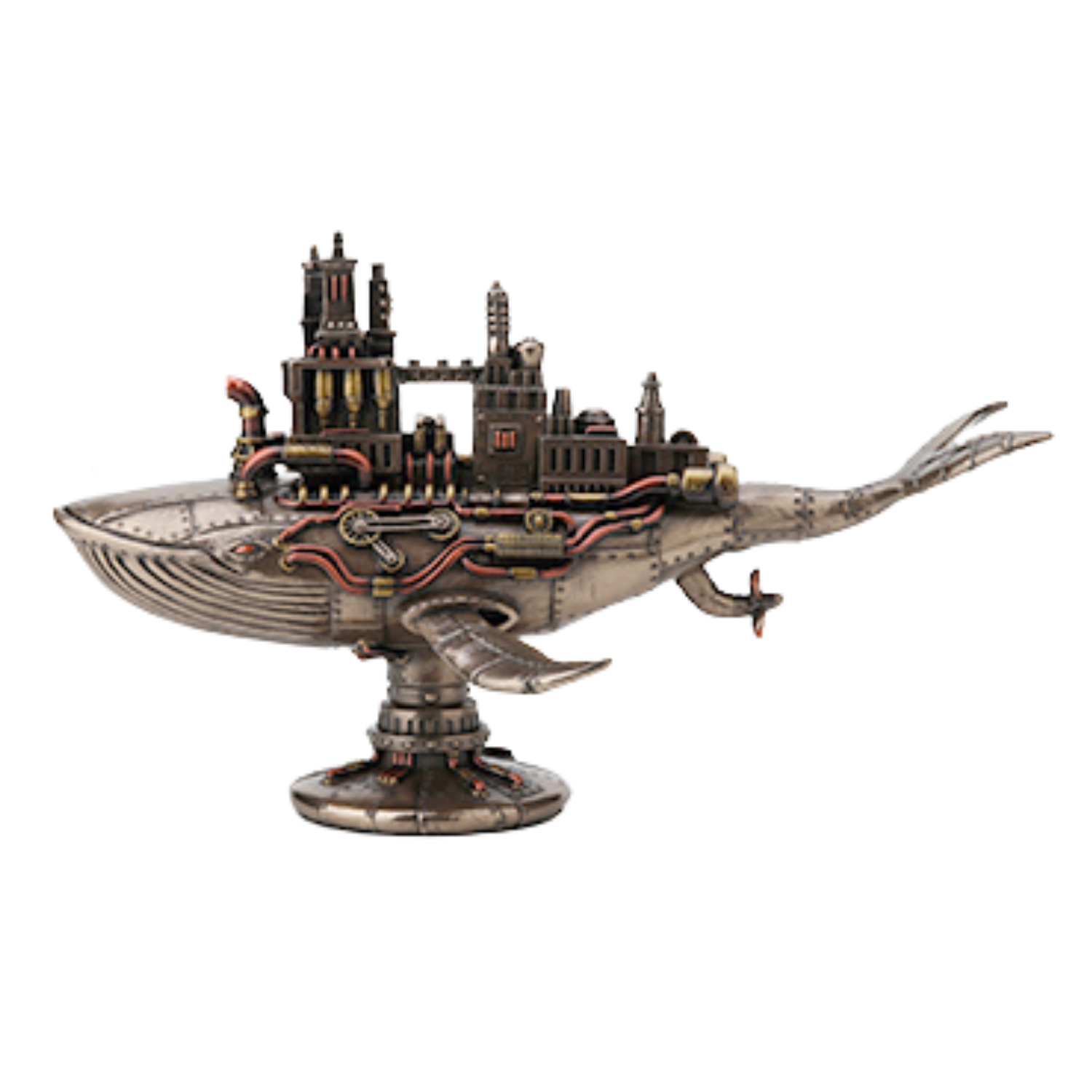 Steampunk Fifty Two Hertz Galactic Colony Whale Figurine