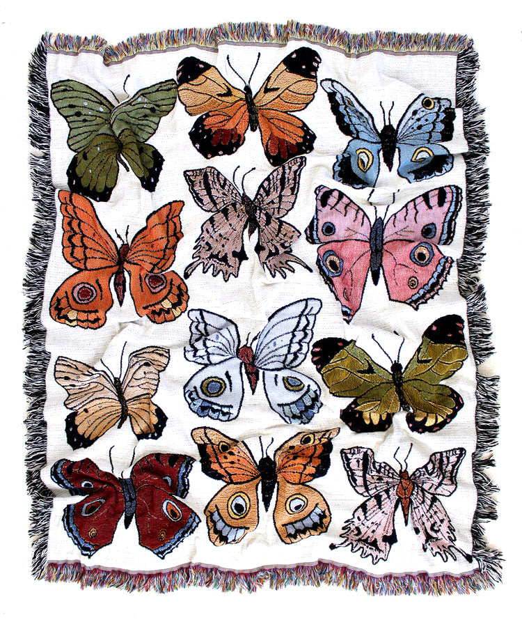Butterfly & Moth Tapestry Blanket