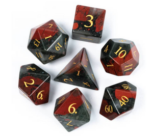 Bloodstone Gemstone Dice